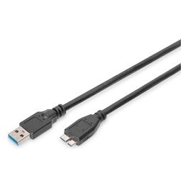 Assmann Electronic Cavo Usb 1,8mt 3.0 Usb A Micro-Uusb B Nero/Grigio