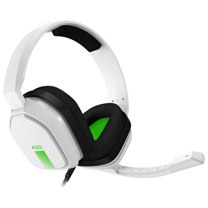 Astro Gaming A10 Cuffie Gaming Cablate con Microfono Leggere e Resistenti Bianco/Verde