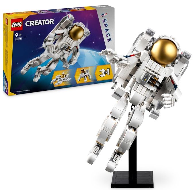 Image of LEGO Creator 31152 3in1 Astronauta Trasformabile in Cane Giocattolo o in Astronave, Giochi da Costruire per Bambini di 9+