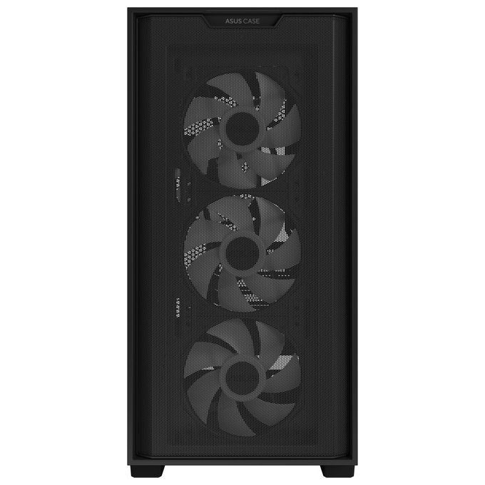 ASUS A21 PLUS TG ARGB BLACK Case Micro-ATX Supporta Schede Madri con Connettori Nascosti Radiatori da 360 mm e Schede Grafiche da 380 mm 4 Ventole ARGB Preinstallate Nero