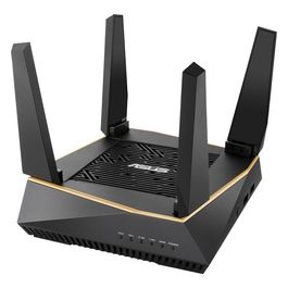 ASUS RT-AX92U AX6100 Router Gaming, Tri-Band WiFi 6 (802.11ax), 6100Mbps, AiMesh, AiProtection Pro, Controllo Parentale, WTFast Integrato Per i Giochi, VPN, Adaptive QoS, Banda DFS, Nero