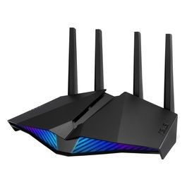 ASUS DSL-AX82U AX5400 Dual Band Wifi 6 Modem Router, 802.11ax, ASUS Aura Rgb, AiProtection Pro, AiMesh, Gear Accelerator, Adaptive QoS, Port Forwarding, USB 3.0, Controllo Parentale, Nero