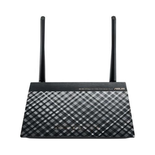 ASUS DSL-N16 Modem Router Wireless VDSL/ADSL 300 Mbps, 4 Porte Ethernet Fast, 1 Porta WAN Nero 19 x 23.5 x 3.5 cm