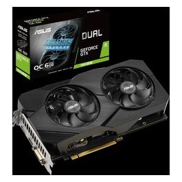 Dual GeForce GTX 1660 OC Edition 6GB GDDR6 EVO, alto refresh rate, HD Gaming, Axial-tech Fan Design, Auto-Extreme Technology, Dissipatore 2,7 slot, Backplate in Metallo, HDMI 2.0, DP 1.4