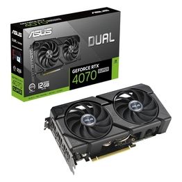 Asus DUAL NVIDIA GeForce RTX 4070 SUPER Scheda Grafica 12 GB GDDR6X 192 Bit PCIe 4.0 HDMI DisplayPort Nero DUAL-RTX4070S-12G-EVO