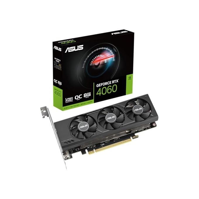 ASUS GeForce RTX 4060 LP BRK OC Edition 8GB GDDR6 Gaming Scheda grafica (Nvidia RTX4060 DLSS 3 PCIe 4.0 2X DisplayPort 1.4a 2X HMDI 2.1a RTX4060-O8G-LP-BRK)
