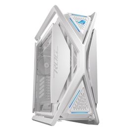 ROG Hyperion GR701 PC Case, supporta 2 Radiatori da 420 mm, 4 Ventole PWM da 140 mm, Pannelli Laterali Pieghevoli, supporto VGA integrato e Hub ARGB, Pannello Frontale 2 x USB Type-C, Bianco