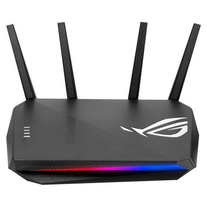 ASUS ROG Strix GS-AX3000 Dual-Band WiFi 6 Gaming Router Estendibile con Mobile Tethering, Alternativa ai Router 4G 5G, PS5 Compatible, Mobile Game Mode, Gaming Port, Adaptive QoS, Port Forwarding
