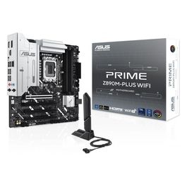 Intel PRIME Z890M-PLUS WIFI Scheda Madre Intel mATX 10121 Fasi di Alimentazione PCIe 5.0 GPU di Nuova generazione Porta USB-C 20Gbps 3 Slot M.2 Wi-Fi 7 Q-Antenna