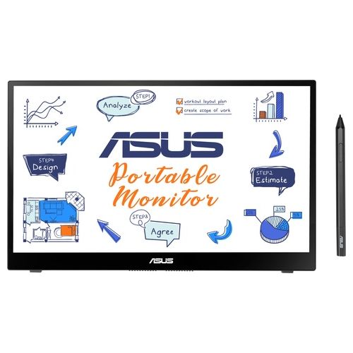 Asus MB14AHD Monitor per Pc 14" 1920x1080 Pixel Full Hd Lcd Touch screen Nero