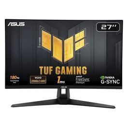 Monitor TUF Gaming VG27AQ3A Monitor Gaming 27” pollici QHD (2560x1440) 180Hz Fast IPS Sincronizzazione ELMB 1ms (GTG) FreeSync Premium G-Sync Overdrive variabile 130% sRGB Nero