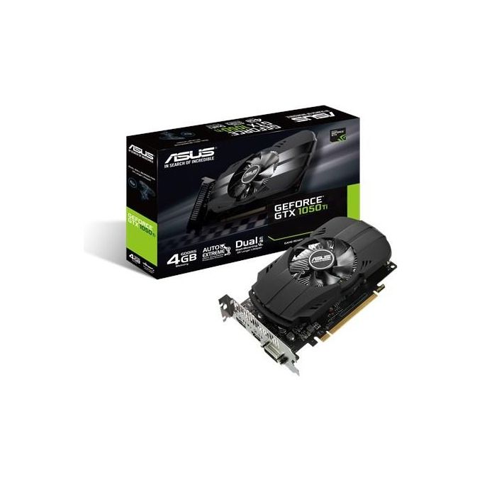 ASUS PH-GTX1050TI-4G Nvidia Gtx1050 4gddr5 128bit Pcie3.0 Dvi-d hdmi dp hdcp Opengl4.5 2 slot