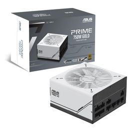Prime 750W Gold Alimentatore Modulare per PC 750W di Potenza PCle Gen 5.0 80 Plus Gold Standard ATX 3.0 Ventola con Doppio Cuscinetto a Sfera Bianco PRIME-750W-GOLD
