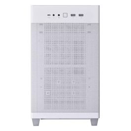 Asus Prime AP201 TG, Case Micro-ATX, 33 litri, Pannelli Tool-free, Mesh quasi filtrante, Supporto per Dissipatori da 360 mm, Compatibile con Schede Grafiche fino a 338 mm e PSU ATX standard, Bianco