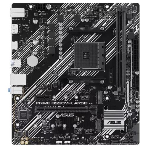 Asus PRIME B550M-K ARGB Scheda Madre AMD B550 (Ryzen AM4) mATX Dual slot M.2 PCIe 4.0 Realtek 1Gb Ethernet