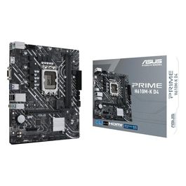 PRIME H610M-K D4 Scheda Madre mATX, Intel H610, LGA1700, DDR4, PCI 4.0, Realtek 1Gb Ethernet, Realtek 7.1 Surround, 1xM.2, 4xSATA 6GB/s, USB 3.2 Gen 1, Armoury Crate, Nero