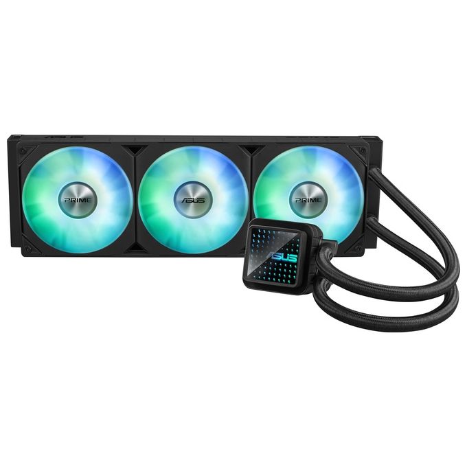 Image of ASUS Prime LC 360 ARGB Dissipatore a Liquido All-In-One Tre Ventole con Led ARGB e Illuminazione Aura 40cm di Tubi Compatible con Diverse Schede Madri Intel e AMD Nero
