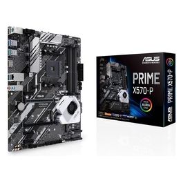 Prime X570-P Scheda Madre, ATX AMD AM4 Ryzen 3000, 12 fasi di alimentazione DrMOS PCIe 4.0 M.2 DDR4 Intel LAN HDMI DP SLI CFX SATA, USB 3.2 Gen 2 Type-A Type-C Aura Sync RGB