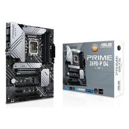 PRIME Z690-P D4-CSM Scheda Madre ATX, Intel Z690, LGA1700, DDR4, PCI 5.0, LAN 2.5Gb, Realtek 7.1 Surround, 3xM.2, 4xSATA 6GB/s, USB 3.2 Gen 2x2, Control Center Express, Aura Sync RGB, Bianco