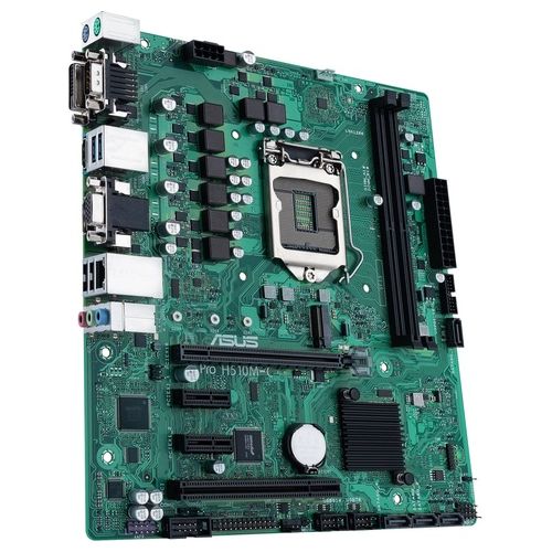 ASUS PRO H510M-C/CSM, Scheda madre micro ATX Intel H510 (LGA 1200), PCIe 4.0, slot M.2 32Gbps, Lan Intel 1 Gb, DP, D-Sub, DVI, USB 3.2 Gen 1, SATA 6 Gbps, porta COM, connettore LPT, connettore SMBUS
