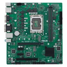 ASUS PRO H610M-C D4-CSM Scheda Madre mATX, Intel H610, LGA1700, DDR4, PCI 4.0, LAN Intel 1Gb, Realtek 7.1 Surround, 1xM.2, 4xSATA 6GB/s, USB 3.2 Gen 1, ASUS Control Center Express, Nero