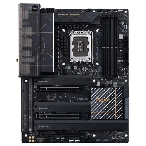 ASUS Scheda madre Intel Z690 LGA 1700 ATX costruita per i creatori, con PCIe 5.0, DDR5, Thunderbolt 4, 10 Gb e 2,5 Gb Ethernet, WiFi 6E, quattro slot PCIe 4.0 M.2 con dissipatori, USB 3.2 Gen 2x2 