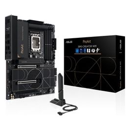 ProArt Z890-CREATOR WIFI Scheda Madre Intel ATX 16212 Fasi di Alimentazione Slot DDR5 PCIe 5.0 per GPU di Nuova Generazione 5 Slot M.2 Due Porte Thunderbolt 5 Type-C WiFi 7 Nera