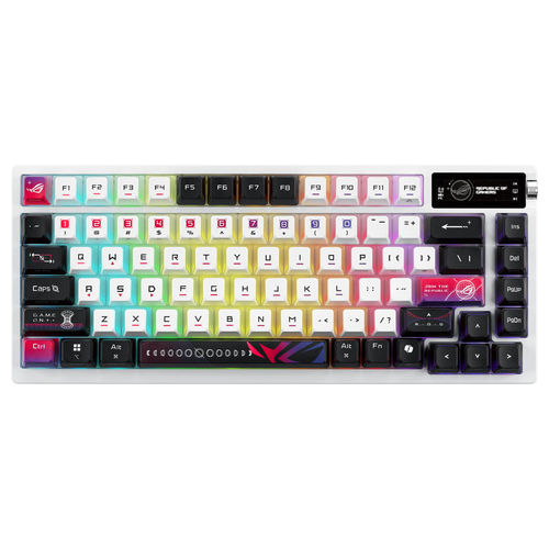 Rog Azoth X 90MP044F-BKUA30 Tastiera Gaming Meccanica Wireless USB RF Bluetooth Nero Bianco