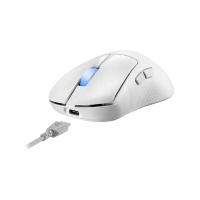 Asus ROG Keris II Ace Wireless AimPoint White Mouse Mano Destra RF Wireless  Bluetooth  USB Type-A Ottico 42000 DPI