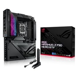 ROG MAXIMUS Z790 HERO BTF Scheda madre Intel, LGA 1700 ATX, DDR5 AEMP II & DIMM Flex, 5 slot M.2, SSD PCIe 5.0 NVMe, WiFi 7, 2 Thunderbolt 4, AI Overclocking & Cooling II, Aura Sync RGB, Nero