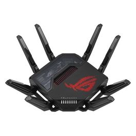 Asus ROG Rapture GT-BE98 Router WiFi 7 Quad Band 320 MHz 4096-QAM Multi-link Doppie porte 10G WAN di backup Sicurezza di Rete supporto AiMesh Nero