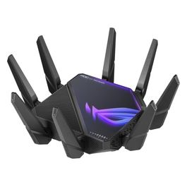 ROG Rapture GT-AXE16000, Router Estendibile Gaming, Quad Band, WiFi 6E, 6Ghz, Porta WAN da 2.5G, Sicurezza di Rete Integrata