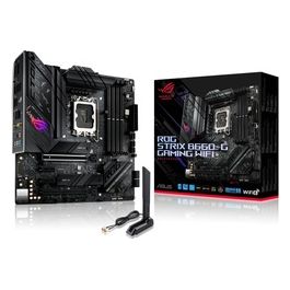 ROG Strix B660-G Gaming Wifi Scheda Madre mATX, Intel B660, LGA1700, DDR5, PCI 5.0, LAN Intel 2.5Gb, WiFi 6, ROG SupremeFX 7.1 Surround, 2xM.2, 4xSATA 6GB/s, USB 3.2 Gen 2x2, Nero