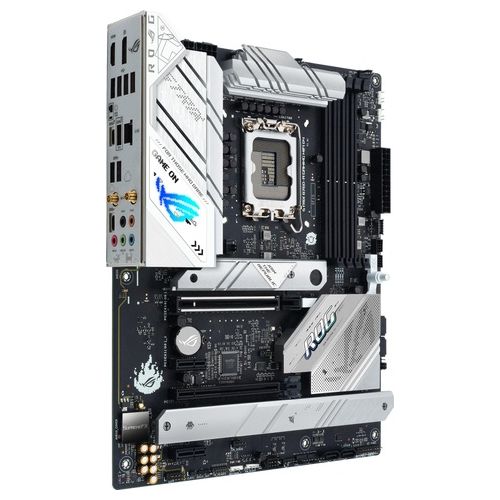 Asus ROG STRIX B760-A GAMING D4 Scheda madre Intel B760 LGA 1700 ATX, DDR4, PCIe 5.0 x16 SafeSlot, 3 PCIe 4.0 M.2, illuminazione Aura Sync RGB, Bianco