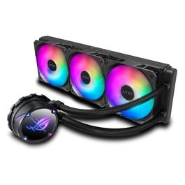 ASUS ROG Strix LC II 360 ARGB Dissipatore a Liquido All-In-One, Tre Ventole ROG da 120mm RGB, Illuminazione ARGB, LGA 1700|1200|1150|1151|1152|1155|1156|2011|2066 e AMD AM4/TR4, Nero