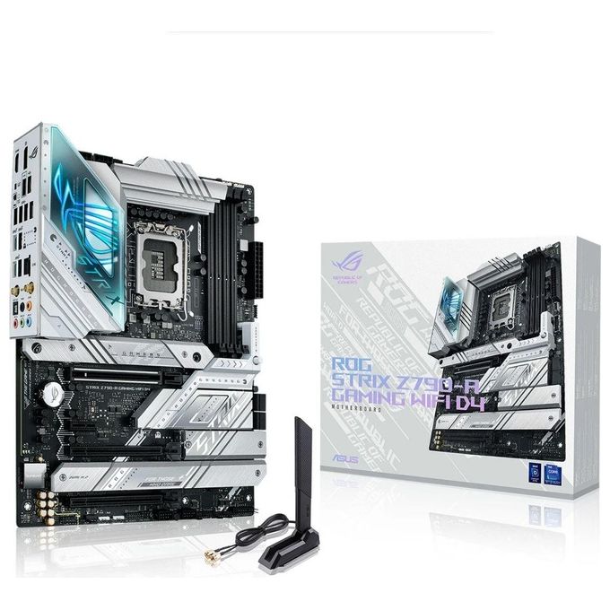ASUS ROG STRIX Z790-A GAMING WIFI D4 Scheda Madre Gaming ATX Intel Z790 LGA1700 DDR4 PCI 5.0 WiFi 6E (802.11ax) Intel 2.5Gb Ethernet ROG SupremeFX 7.1 4xM.2 4xSATA 6GB-s Aura Sync RGB Nero