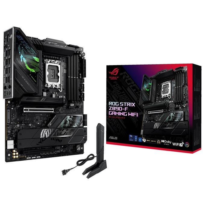 ASUS ROG Strix Z890-F Gaming WiFi Scheda Madre Intel ATX 16122 Fasi di Alimentazione Slot DDR5 PCIe 5.0 GPU di Nuova Generazione 5 Slot M.2 WiFi 7 AI Overclocking AI Networking II