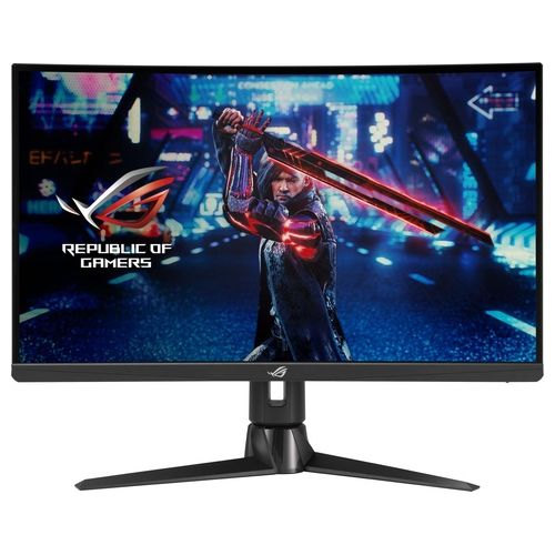 ASUS ROG Strix XG27AQV Monitor Gaming Curvo 27”, WQHD, IPS Veloce, 170 Hz (OC), 1 ms GTG, FreeSync Premium, Overdrive Variabile, DisplayHDR 400, Nero