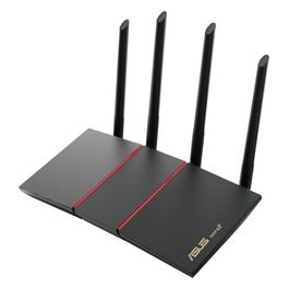 ASUS RT-AX55 AX1800 Router Dual Band, WiFi 6 (802.11ax), Supporto MU-MIMO e OFDMA, AiProtection, AiMesh, Nero