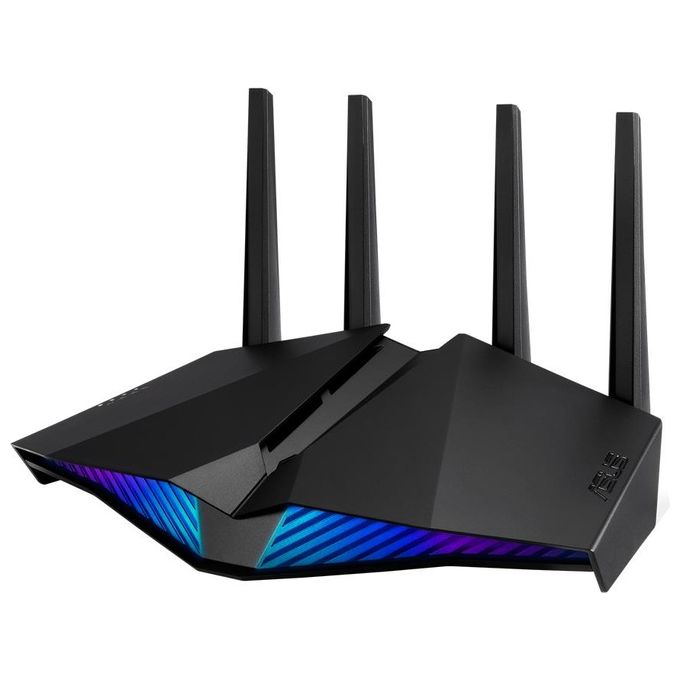 ASUS Router RT-AX82U, AX5400 Dual Band WiFi 6 Gaming Router, WiFi 6 802.11ax, Mobile Game Mode, AiProtection, Mesh WiF, Aura RGB, Adaptive QoS, Port Forwarding