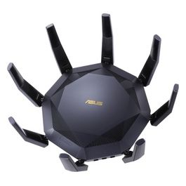 ASUS RT-AX89X AX6000 Router Estendibile Dual Band, WiFi 6 (802.11ax), MU-Mimo e OFDMA, 2 Porte 10G, AiProtection PRO, Adaptive QoS, Gear Accelerator, Gaming Port LAN, Nero