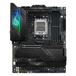 ASUS ROG Strix X670E-F Gaming WiFi, Scheda Madre Gaming ATX, AMD AM5, DDR5, PCI 5.0, Intel 2.5Gb Ethernet, WiFi 6E (802.11ax), ROG SupremeFX 7.1 Surround, 4xM.2, 4xSATA 6GB/s, Aura Sync RGB, Nero