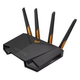 ASUS TUF-AX4200 Router Estendibile con Mobile Tethering, Alternativa ai Router 4G 5G, Gaming, Dual Band, WiFi 6, Mobile Game Mode, Port Forwarding, 2.5G BPS, AiProtection PRO, Sicurezza di Rete