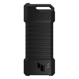 TUF Gaming A1 HDD Enclosure M.2 PCIe NVMe M-Key 2x1 SSD SSD, interfacce Dual M.2 NVMe PCIe e SATA, M.2 Q-Latch per installazione semplice, resistenza caduta MIL-STD-810H, resistenza all'acqua IP68 e polvere