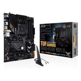 TUF Gaming B550-PLUS WiFi II Scheda Madre Gaming ATX, AMD B550, Socket AM4, DDR4, PCI 4.0, LAN Realtek 2.5Gb, WiFi 6 (802.11ax), 2xM.2, 6xSATA 6GB/s, 2xUSB 3.2 Gen 2, Aura Sync RGB, Nero