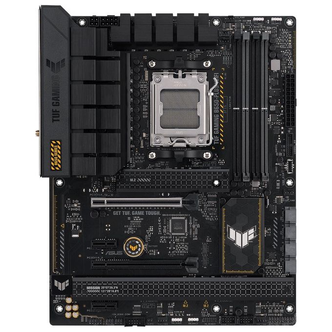 ASUS TUF GAMING B650-PLUS WIFI Scheda Madre Gaming ATX AMD B650 AM5 DDR5 4xPCI 4.0 WiFi 6 (802.11ax) Intel 2.5Gb Ethernet Realtek 7.1 3xM.2 4xSATA 6GB-s Aura Sync RGB Nero
