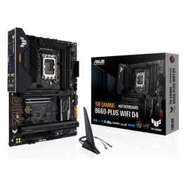 TUF Gaming B660-PLUS WiFi D4 Scheda Madre ATX, Intel B660, LGA1700, DDR4, PCI 5.0, LAN Intel 2.5Gb, WiFi 6, Realtek 7.1 Surround, 3xM.2, 4xSATA 6GB/s, USB 3.2 Gen 2x2, Armoury Crate, Nero