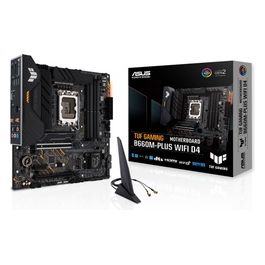 TUF Gaming B660M-PLUS WiFi D4 Scheda Madre mATX, Intel B660, LGA1700, DDR4, PCI 5.0, LAN Realtek 2.5Gb, WiFi 6, Realtek 7.1 Surround, 2xM.2, 4xSATA 6GB/s, USB 3.2 Gen 2x2, Armoury Crate, Nero