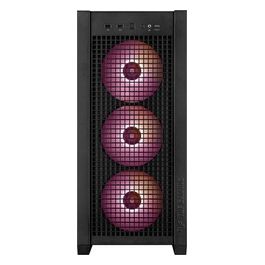 ASUS TUF GAMING GT302 TG ARGB Black Case Gaming E-ATX Mid Tower Pannelli Laterali intercambiabili Mesh Vetro Temperato 4 ventole ARGB preinstallate da 140 x 28 mm Nero