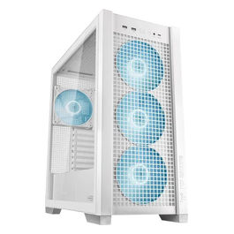 TUF GAMING GT302 TG ARGB White Case Gaming E-ATX Mid Tower Pannelli Laterali intercambiabili Mesh Vetro Temperato 4 ventole ARGB preinstallate da 140 x 28 mm Bianco